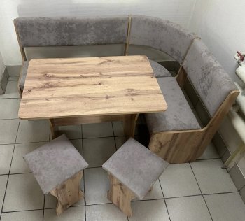 Кухонный уголок Миссия V велюр (дуб вотан) в Каргате - mebel154.com