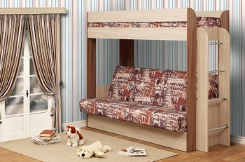 Кровать-чердак с диван-кроватью Немо в Каргате - mebel154.com