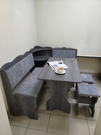 Кухонный уголок Миссия с полкой ткань в Каргате - mebel154.com