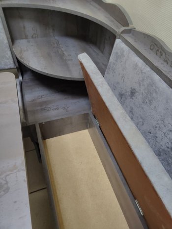 Кухонный уголок Миссия с полкой ткань в Каргате - mebel154.com