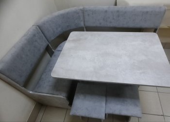 Кухонный уголок Миссия V велюр (цемент) в Каргате - mebel154.com