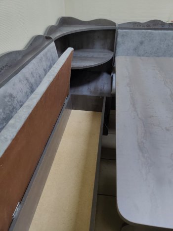 Кухонный уголок Миссия с полкой ткань в Каргате - mebel154.com