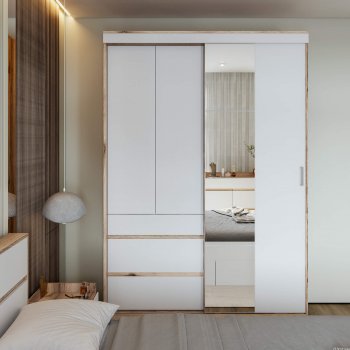 Шкаф-купе Брауни 1.5м в Каргате - mebel154.com