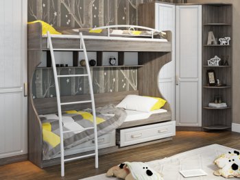 Кровать Прованс с металлической лестницей ТД-223.11.01 в Каргате - mebel154.com