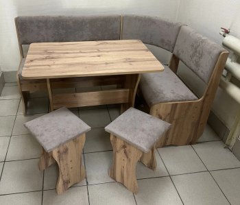 Кухонный уголок Миссия V велюр (дуб вотан) в Каргате - mebel154.com