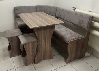 Кухонный уголок Миссия  V велюр(коричневый) в Каргате - mebel154.com