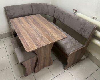 Кухонный уголок Миссия  V велюр(коричневый) в Каргате - mebel154.com