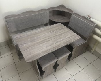 Кухонный уголок Миссия с полкой, ткань(локи) в Каргате - mebel154.com
