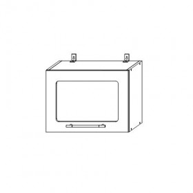 Капри ВПГС 500 шкаф верхний горизонтальный со стеклом в Каргате - mebel154.com