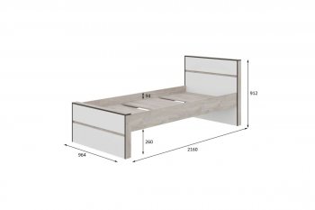 Кровать 0.9м Акита в Каргате - mebel154.com