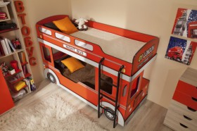 Кровать двухъярусная детская Автобус в Каргате - mebel154.com