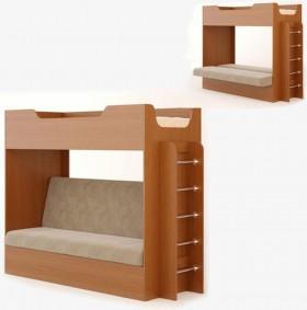 Кровать двухъярусная с диваном в Каргате - mebel154.com