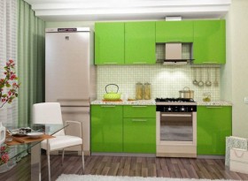 Кухня Олива зеленый металлик модульная в Каргате - mebel154.com