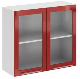 Олива ПС 800 шкаф верхний стекло в Каргате - mebel154.com