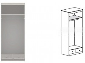 Шкаф 2-х дверный Амалия СБ-990 в Каргате - mebel154.com