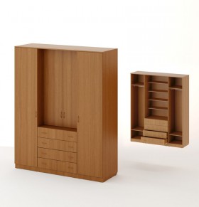 Шкаф распашной 4-х створчатый с 2 ящиками в Каргате - mebel154.com