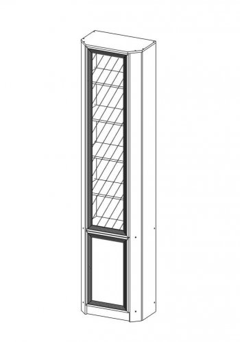 Шкаф угловой В-20 дверь комбинированная в Каргате - mebel154.com